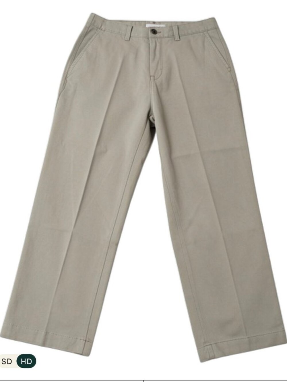 Ladies classic chinos in light gray/stone 6P Land's End